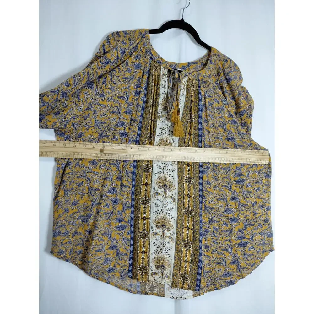 Mason & Belle JFPW5AM1C9 Embroidered Tasselled Peasant Women Size 2X